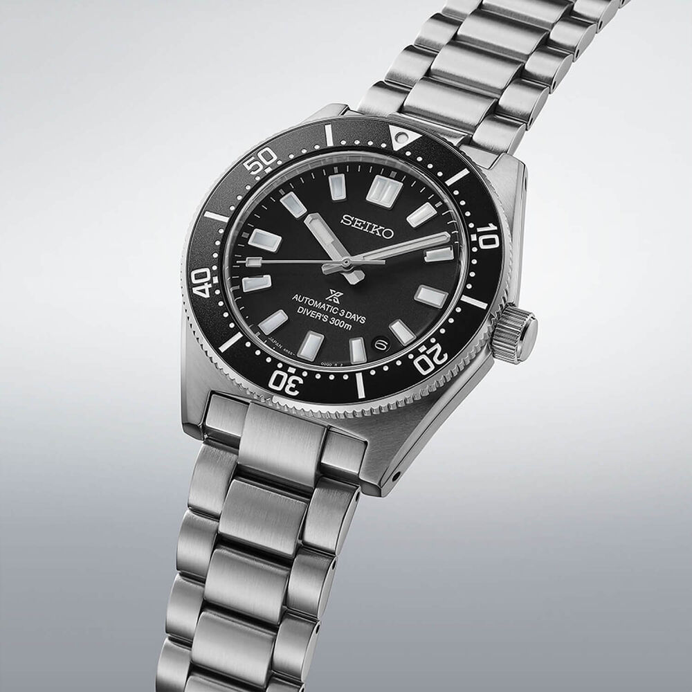 Seiko Prospex 1965 Revival Diver’s 40mm Cove Black Dial Steel Bracelet Watch image number 3