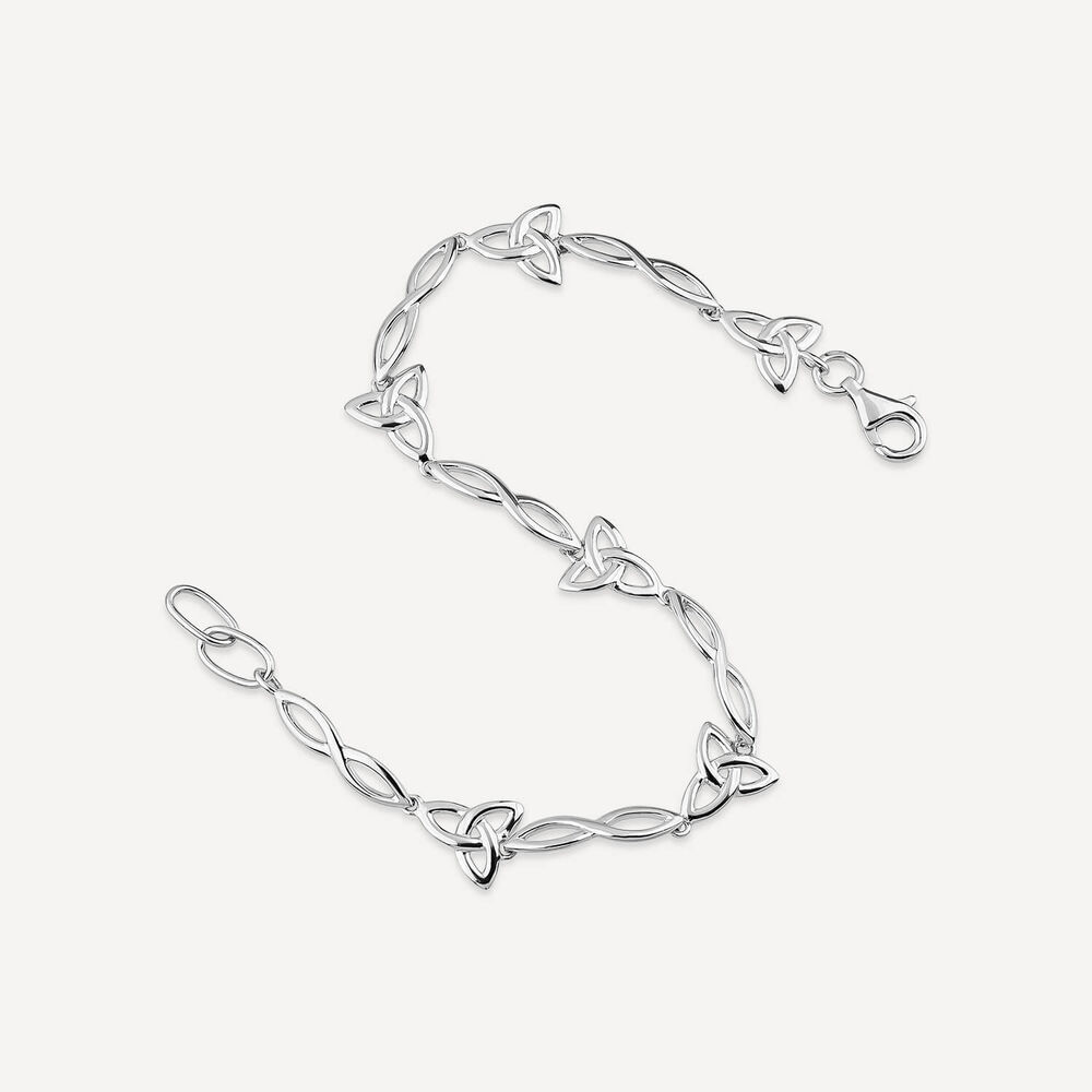 Silver Trinity Knot Bracelet image number 3