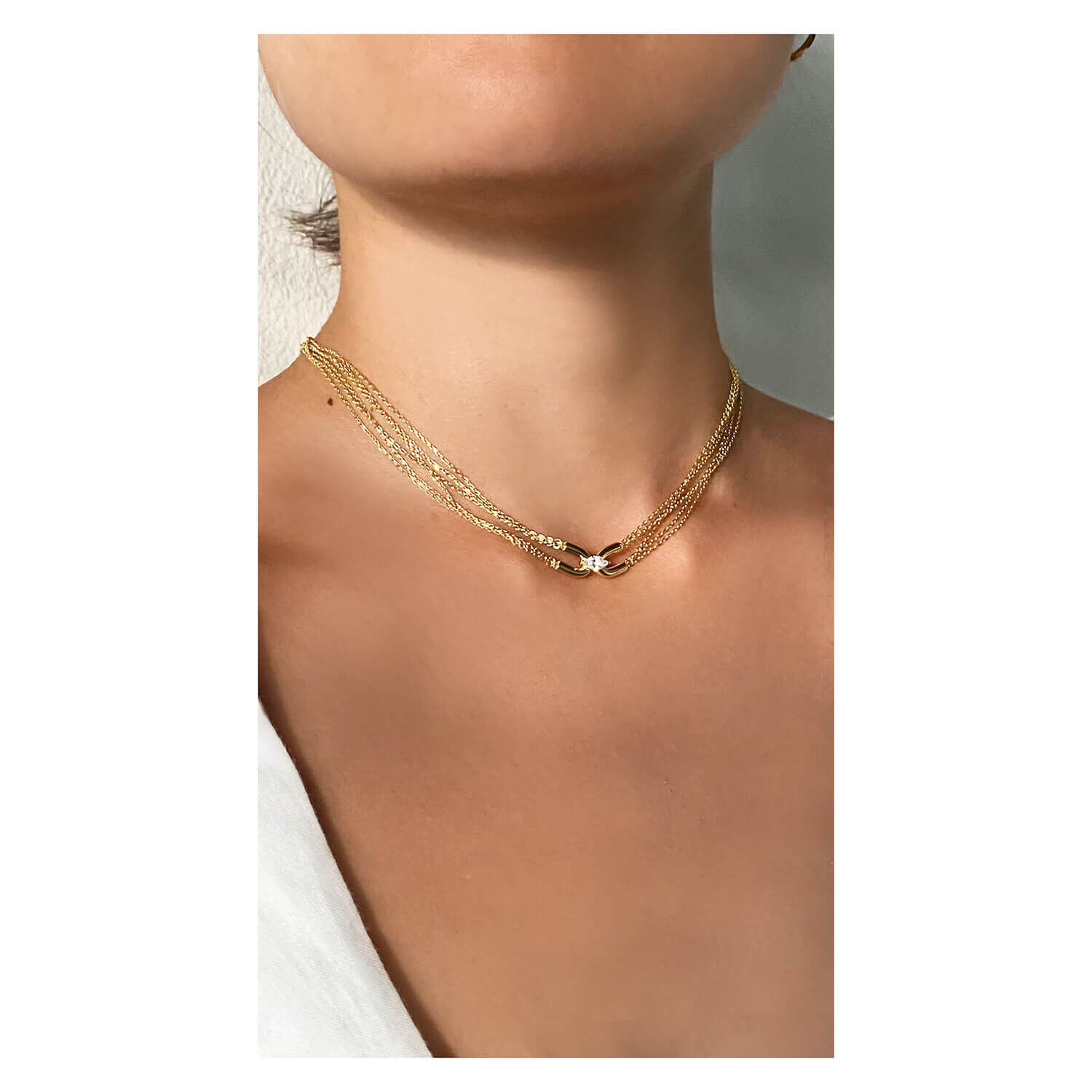 Engraved Heart Infinity Necklace in Gold Vermeil - MYKA