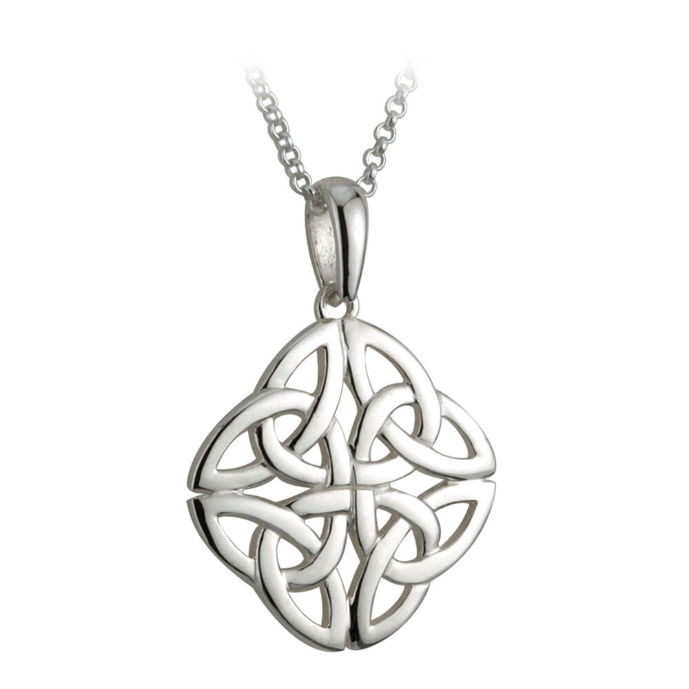 Sterling Silver Quadruple Trinity Knot Pendant