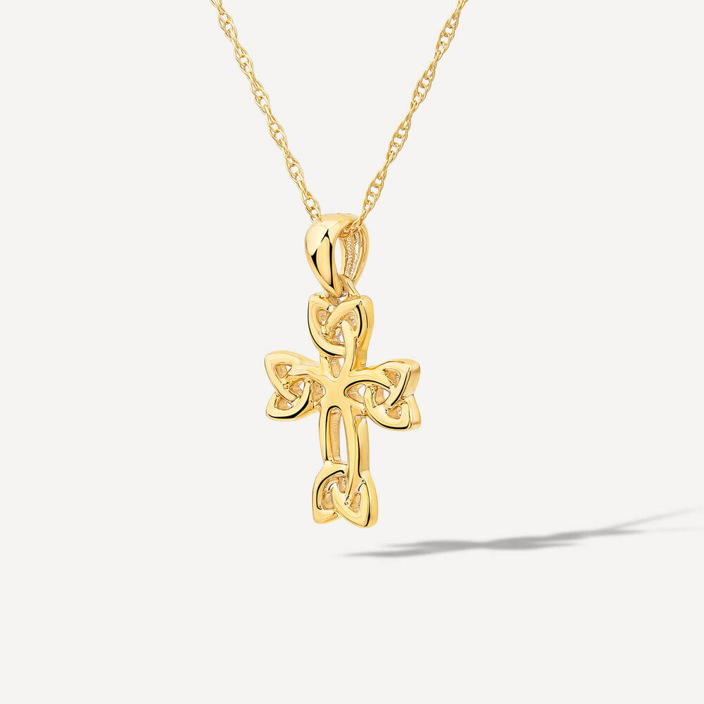 9ct Yellow Gold Celtic Cross Pendant