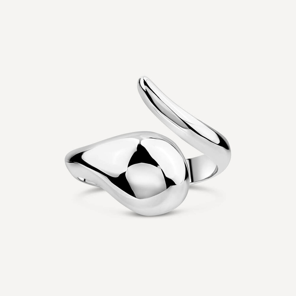 Sterling Silver Open Wrap Bubble Snake Style Ring