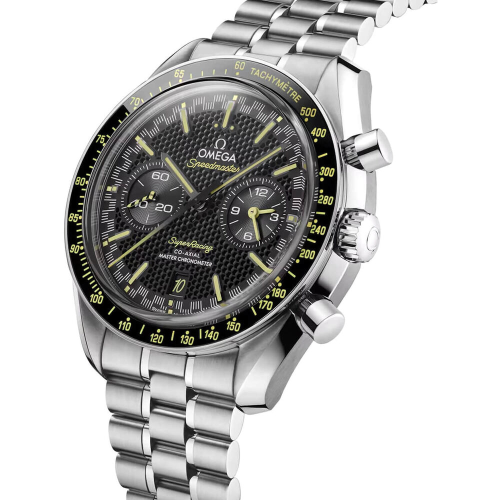 OMEGA Speedmaster Super Racing Chronograph 44.25mm Black Dial Steel Bracelet Watch