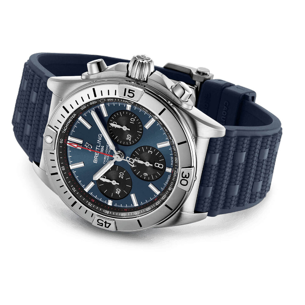 Breitling Chronomat B01 42mm Blue Dial Rubber Strap Watch image number 2