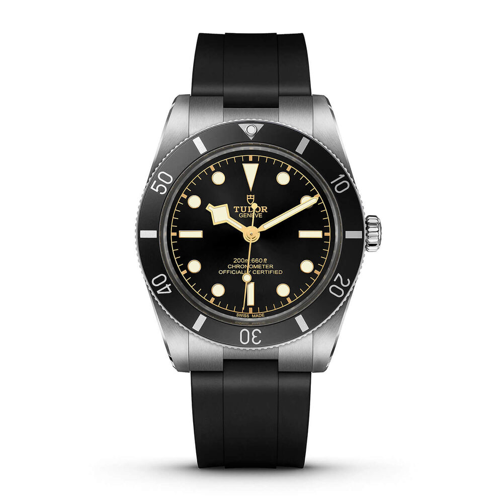 TUDOR Black Bay 54 37mm Black Dial & Bezel Rubber Strap Watch image number 0