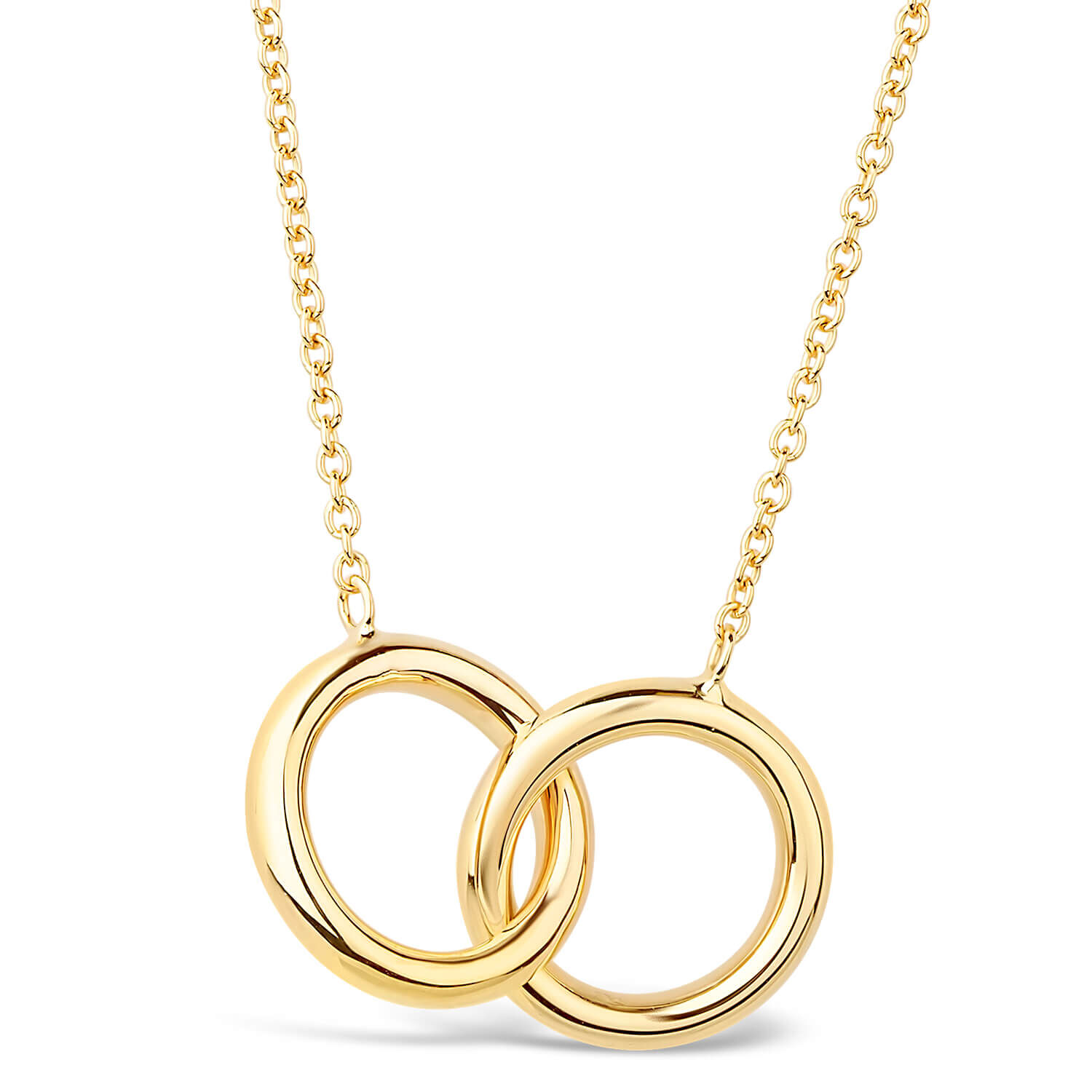 GOLD INTERLOCKING CIRCLE NECKLACE – Boutique by Alexia