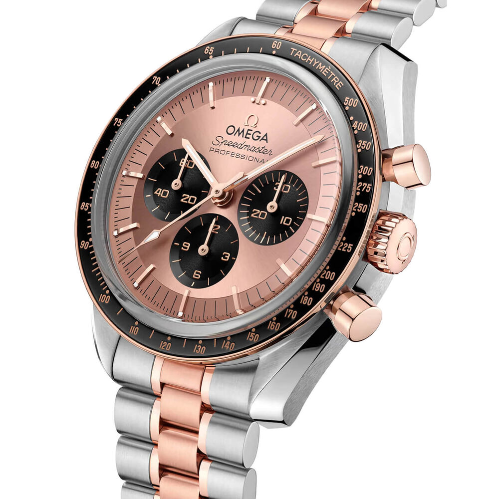OMEGA Speemaster Moonwatch Professional 42mm Pink Dial Steel & Sedna™ Gold Bracelet Watch