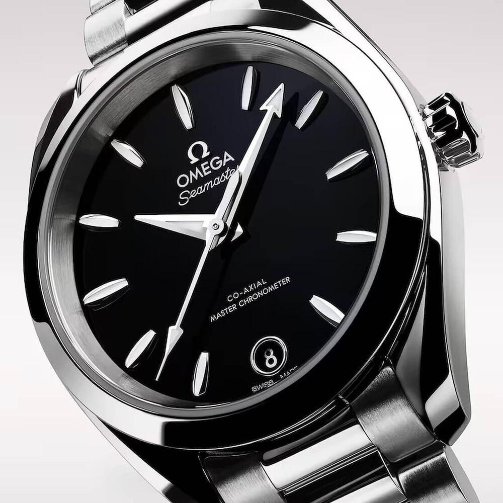 OMEGA Seamaster Aqua Terra 150M 34mm Black Dial Steel Bracelet Watch image number 2