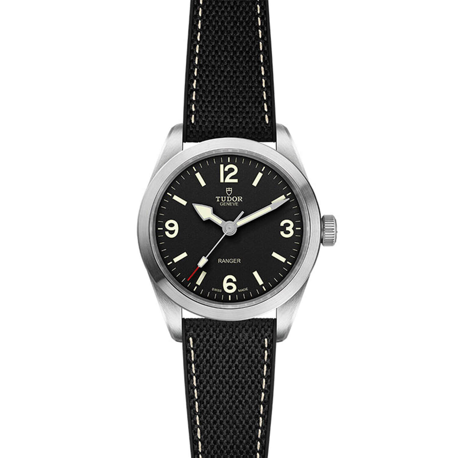 TUDOR Ranger 39mm Black Dial Hybrid Black Strap Watch