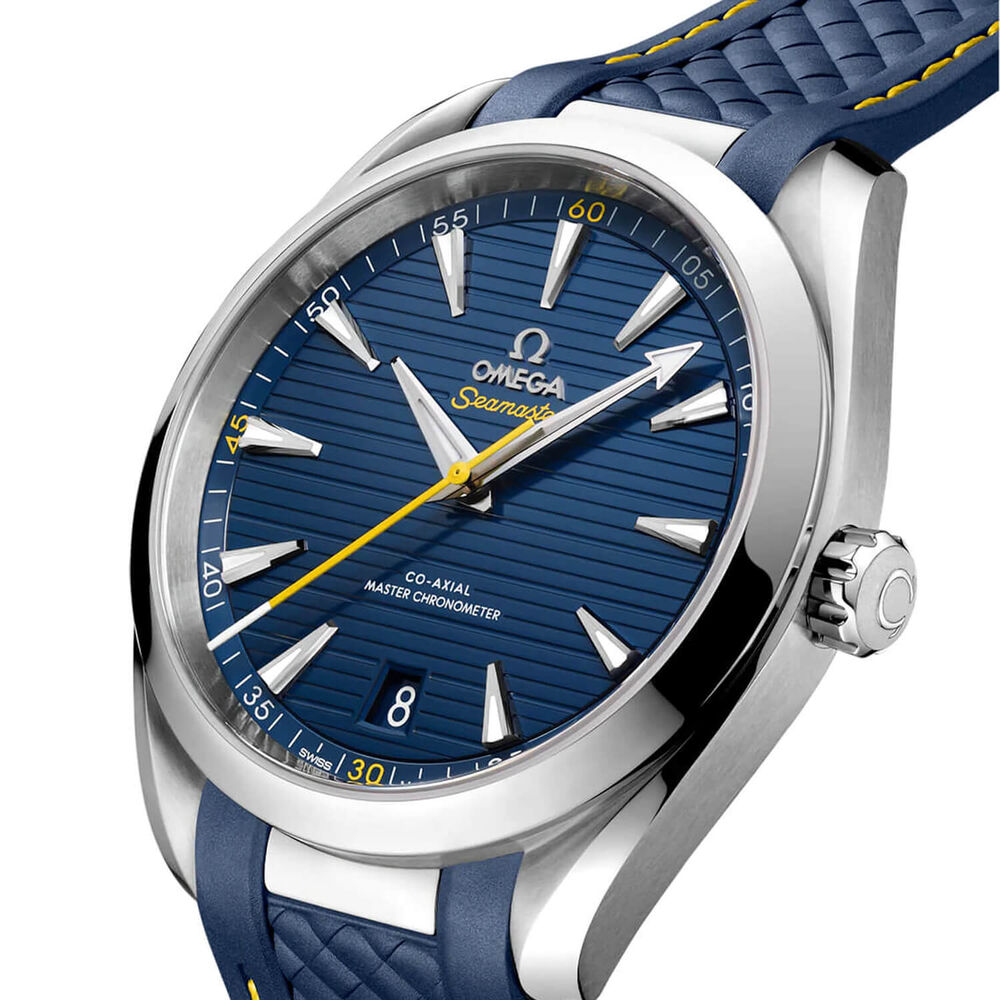 OMEGA Seamaster Aqua Terra 150M 41mm Blue Dial Rubber Strap Watch