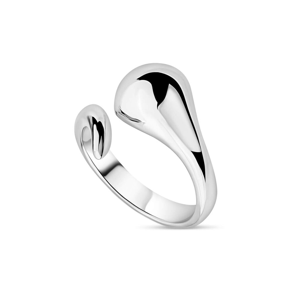 Sterling Silver Open Wrap Bubble Snake Style Ring image number 0