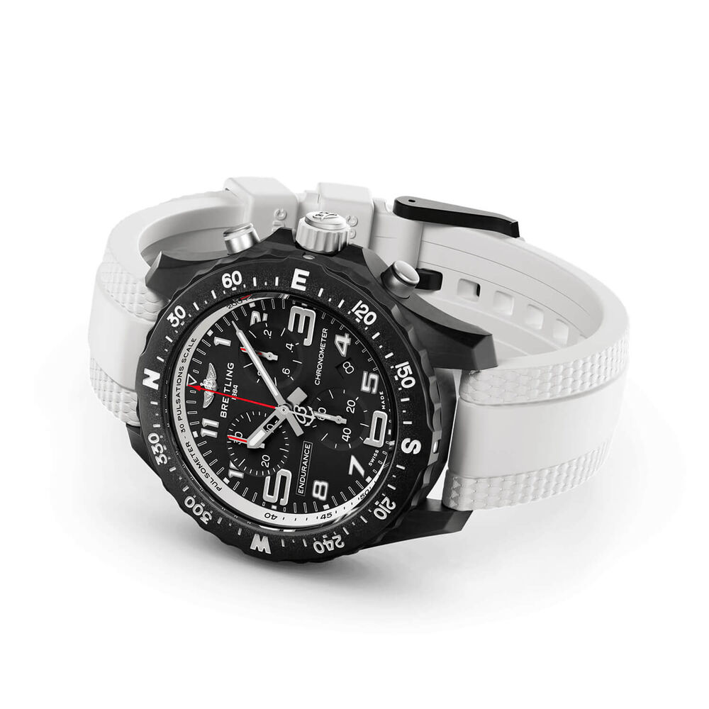 Breitling Professional Endurance Pro 38mm Black Dial White Rubber Strap Watch image number 2