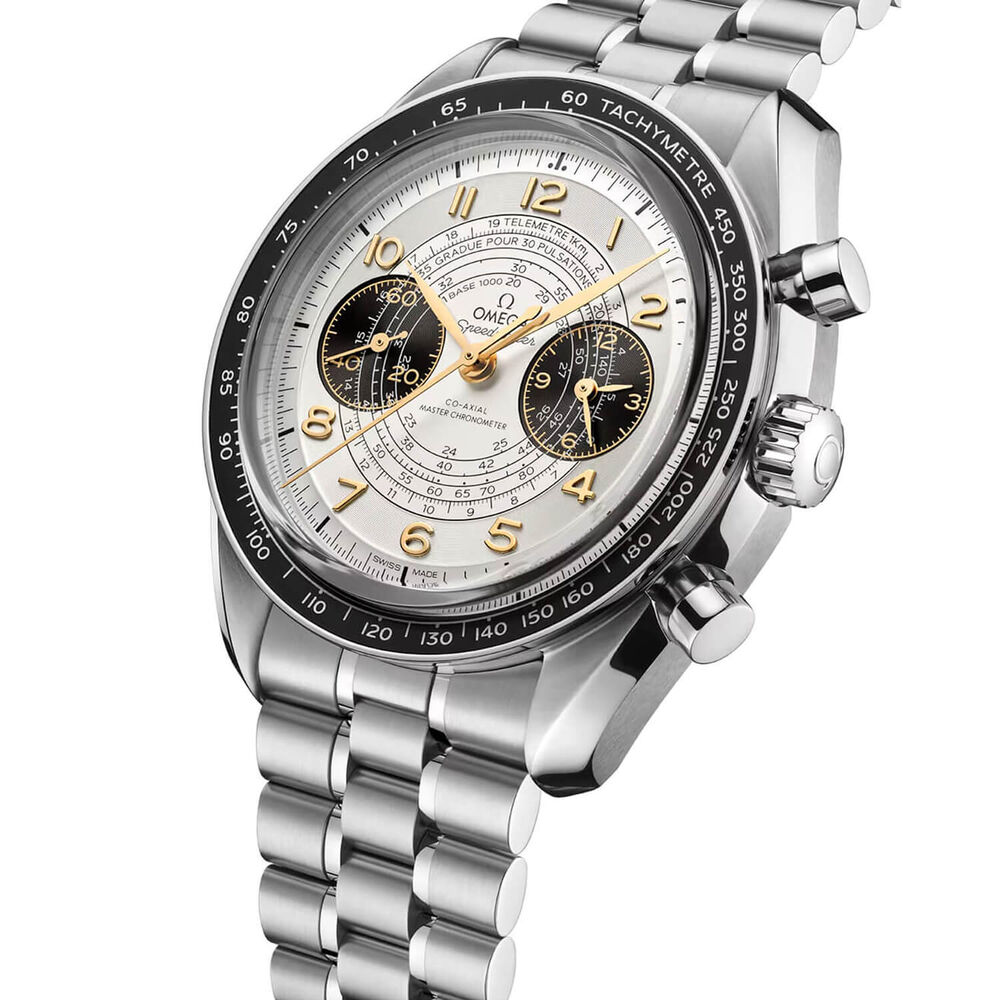 OMEGA Speedmaster Chronoscope Paris 2024 43mm Silver Dial Steel Bracelet Watch image number 2