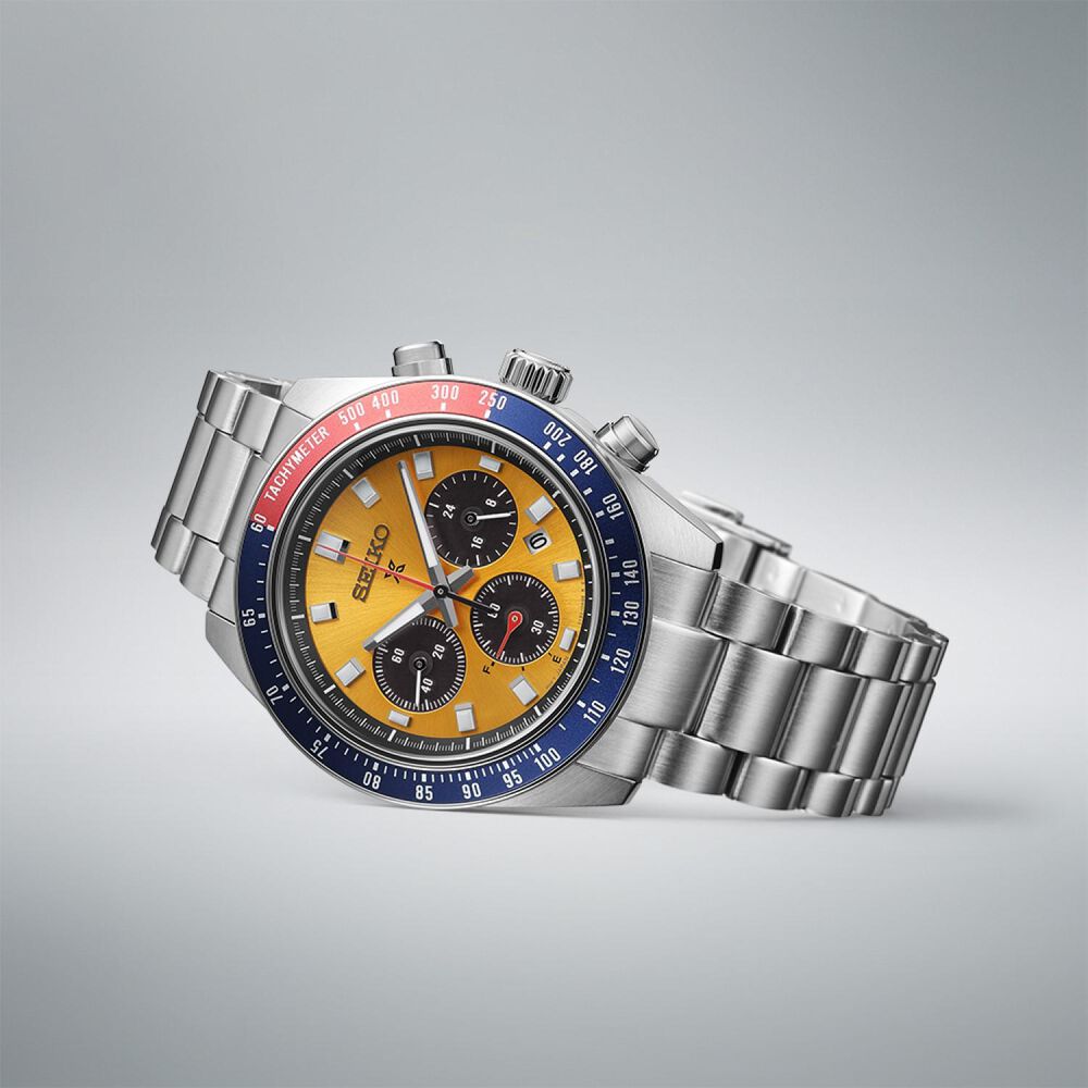 Seiko Prospex 'Pogue' Solar Chronograph 1969 Re-interpretation 41mm Orange Dial Bracelet Watch image number 4