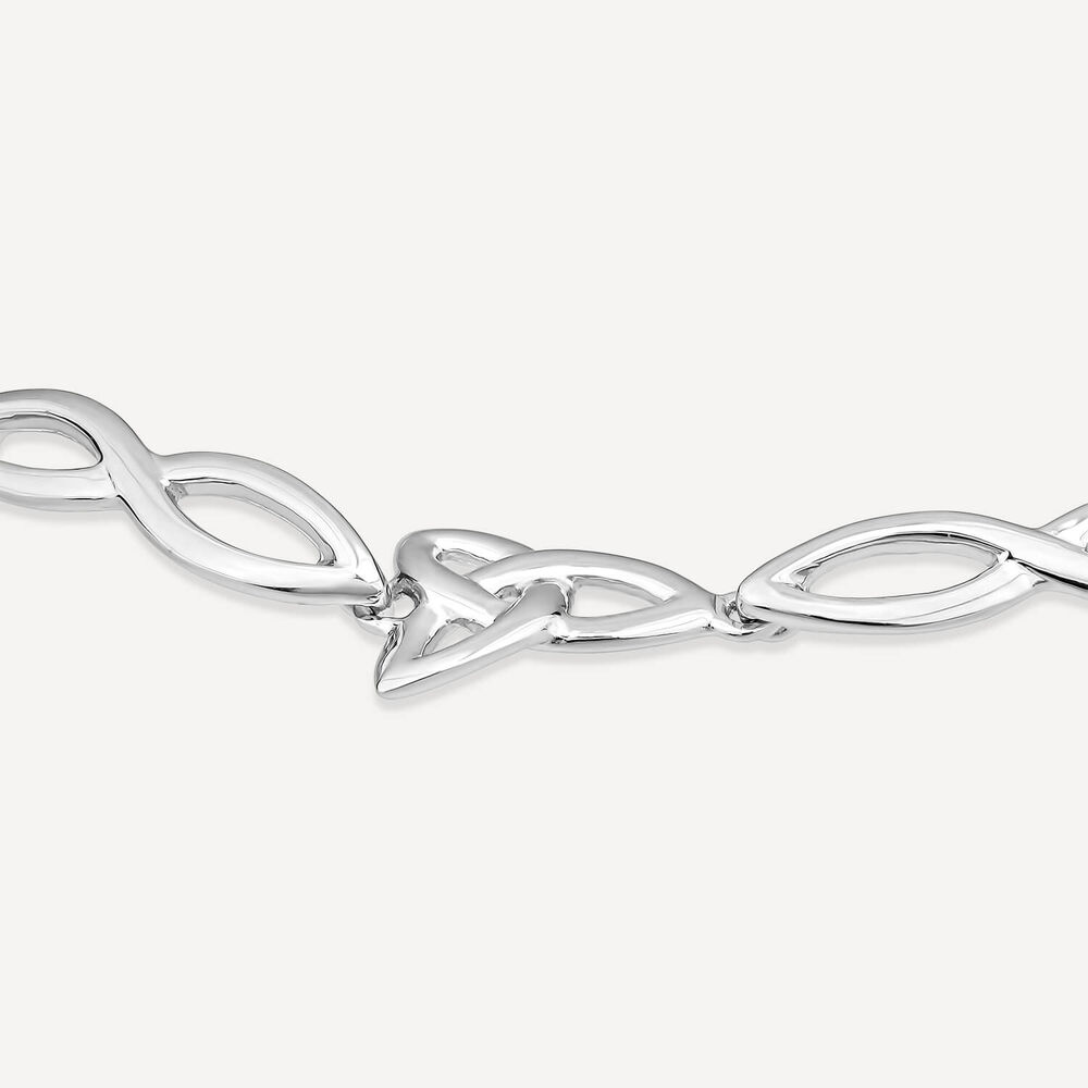 Silver Trinity Knot Bracelet image number 2