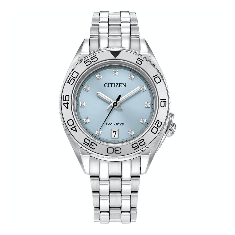 Citizen Sport Lux 35mm Light Blue Dial Bracelet Watch