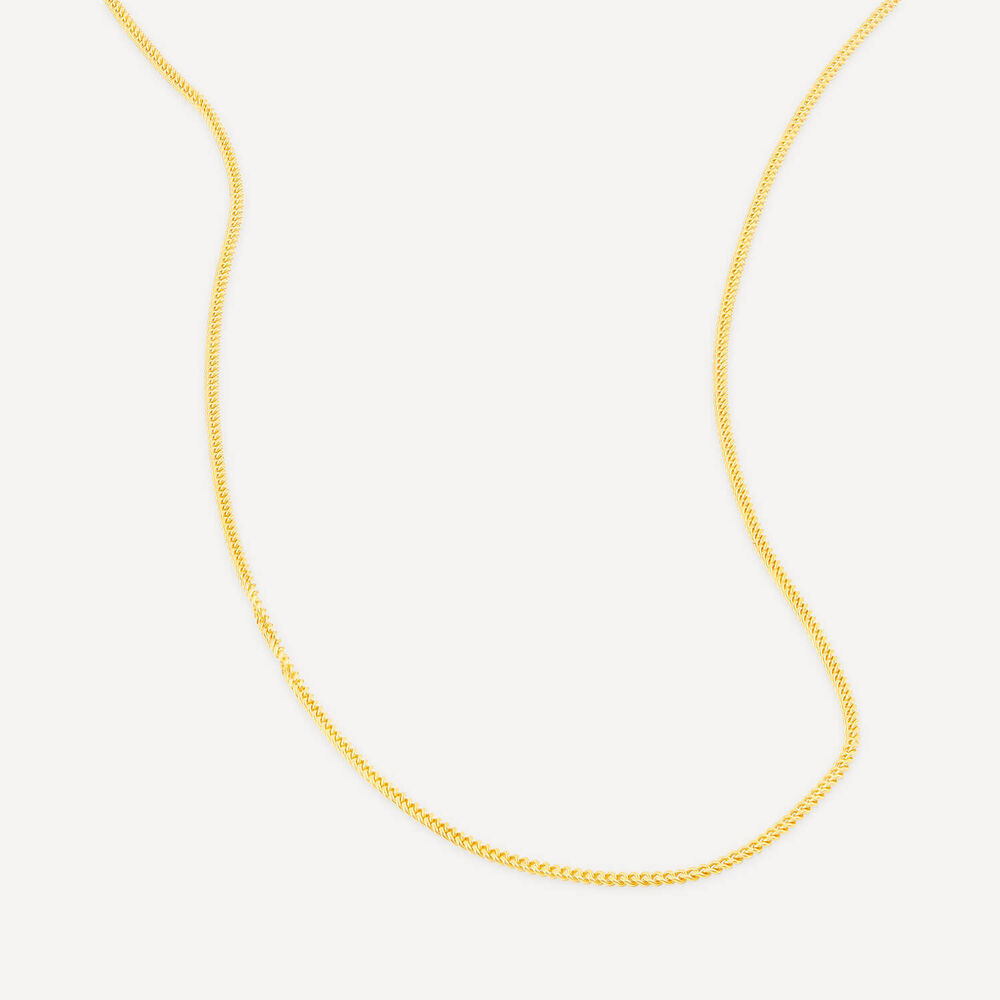 9ct gold fine curb chain - 20 inch (51cm) image number 3