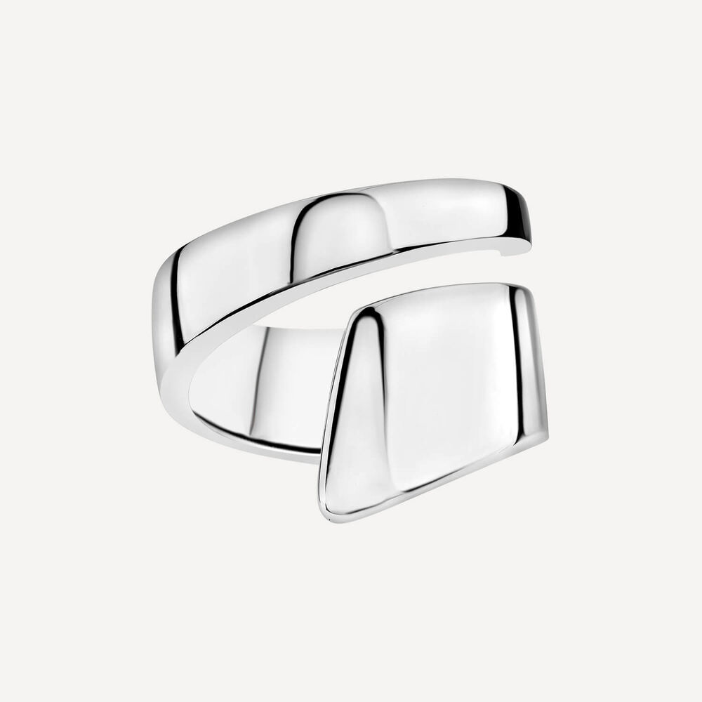 Sterling Silver Open Flat Wrap Ring image number 1