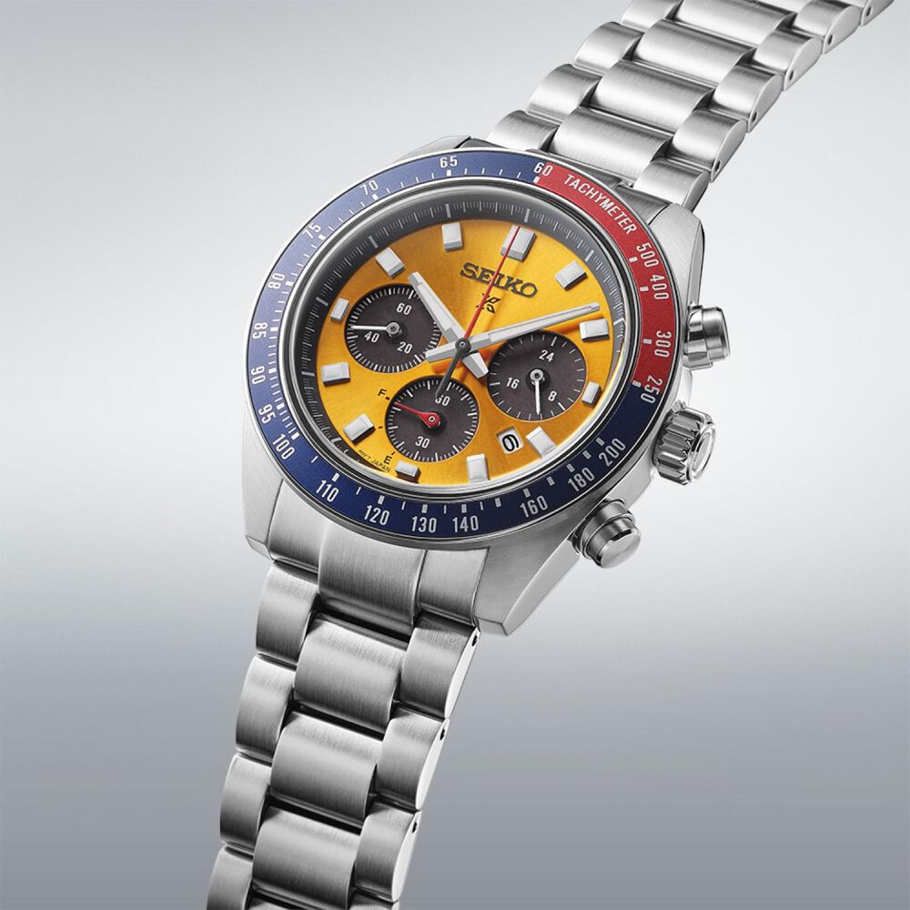 Seiko Prospex 'Pogue' Solar Chronograph 1969 Re-interpretation 41mm Orange Dial Bracelet Watch image number 3