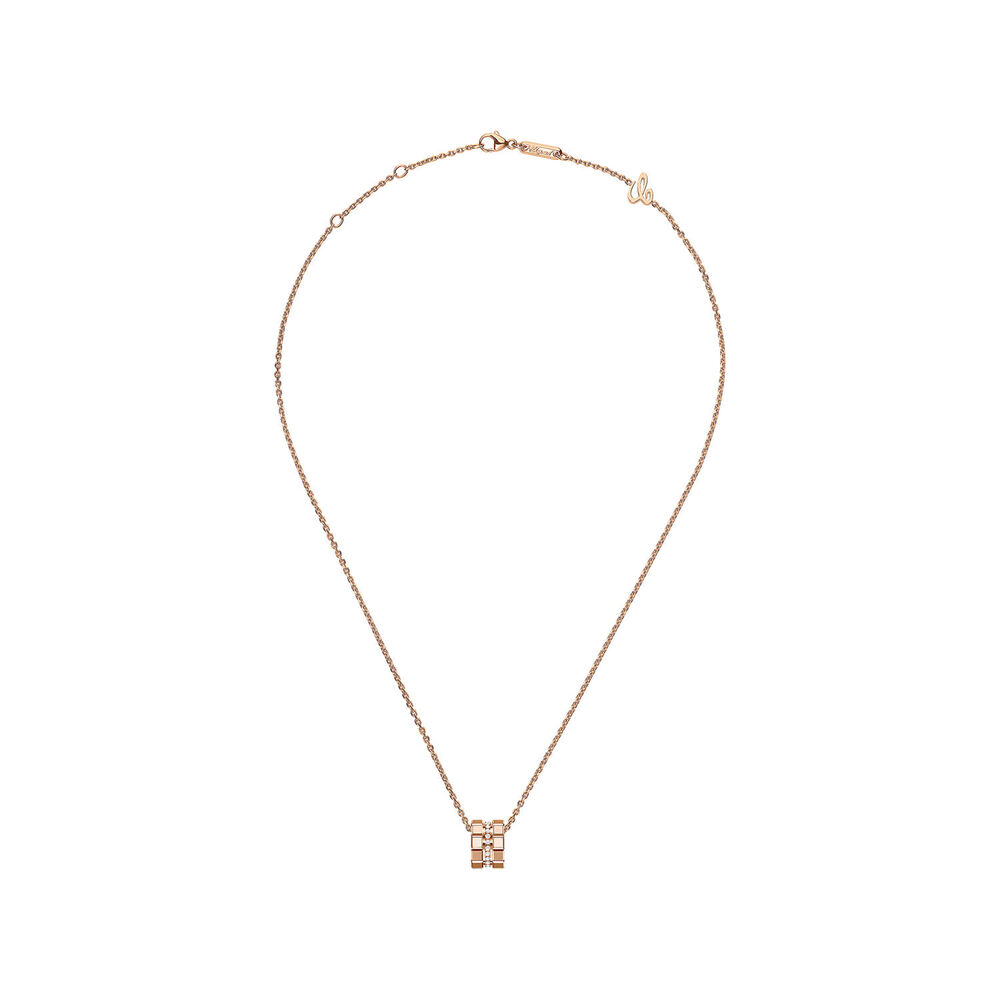 Chopard Ice Cube 18ct Rose Gold 0.14ct Diamond Pendant (Chain Included) image number 2