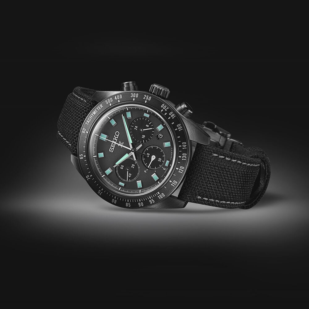 Seiko Prospex Black Series 'Night Vision' Solar Speedtimer Chronograph image number 4