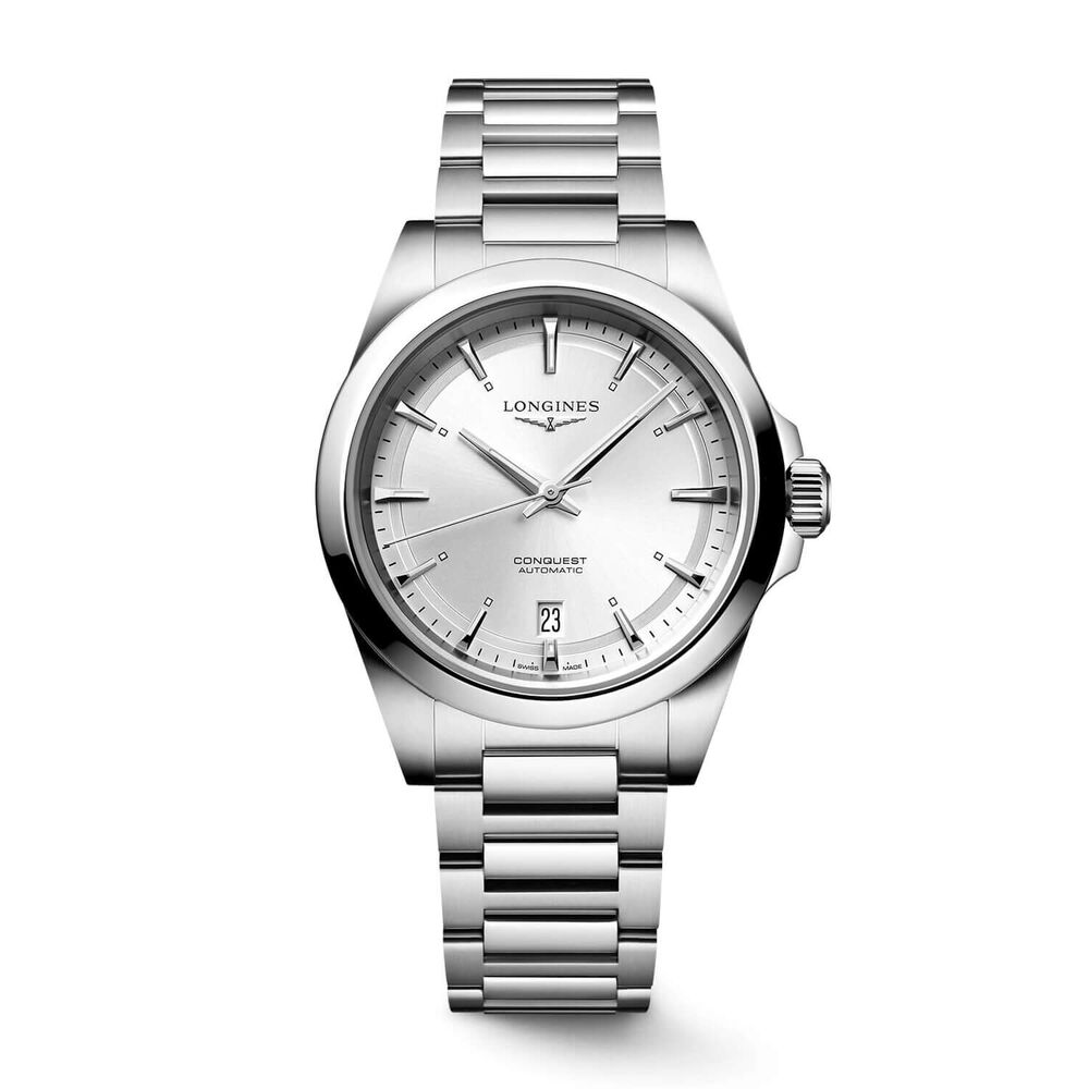 Longines Conquest 38mm Silver Dial Steel Bracelet Watch