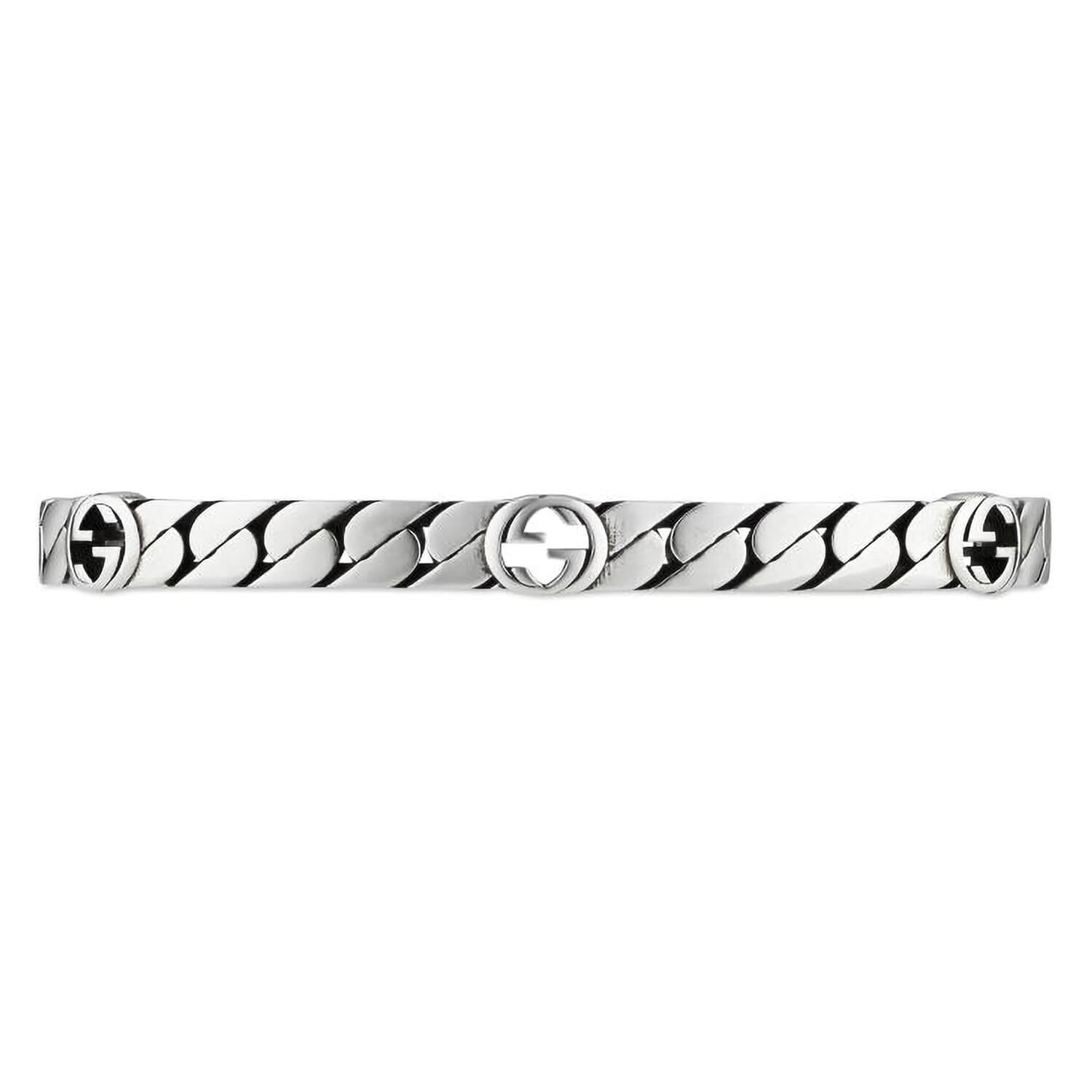 Gucci Men's Interlocking G Chain Bracelet in Sterling Silver Gucci
