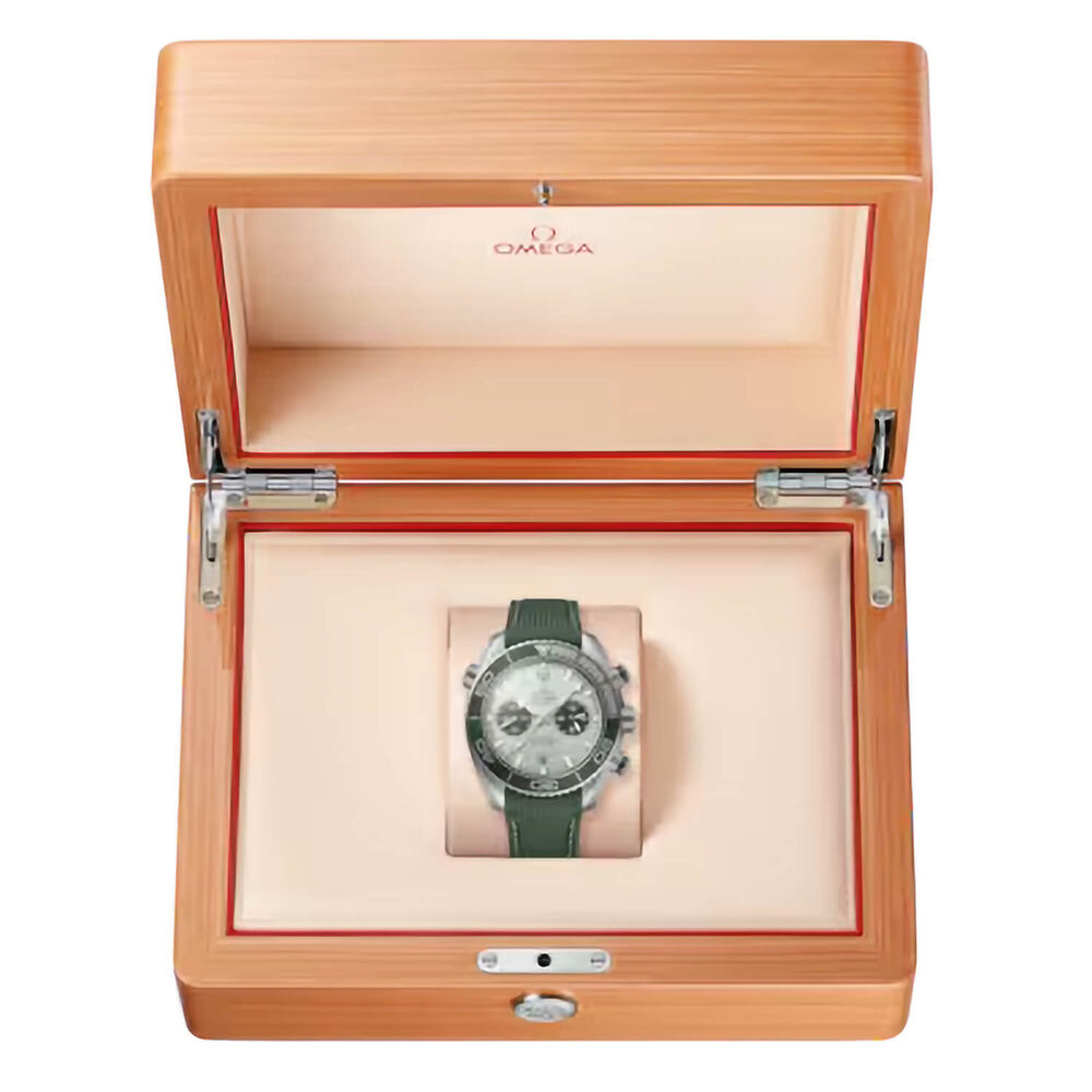 OMEGA Seamaster Planet Ocean 600M 45.5mm Grey Dial Green Rubber Strap Watch image number 6