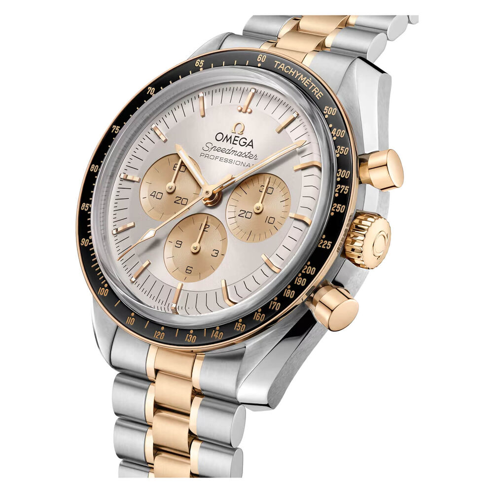 OMEGA Speedmaster Moonwatch Professional 42mm Silver Dial Moonshine™ Gold Steel Bracelet Watch