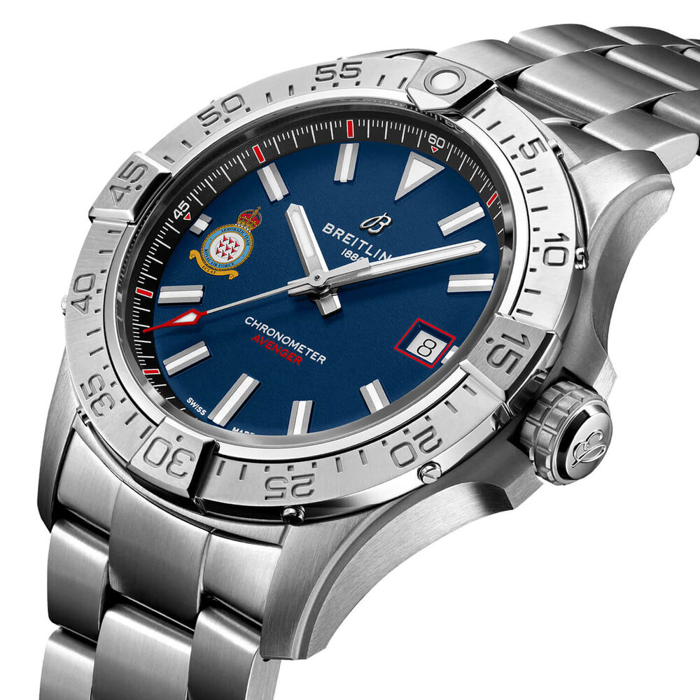 Breitling Avenger Auto 42 Red Arrows 60th Anniversary Edition Blue Dial Steel Bracelet Watch