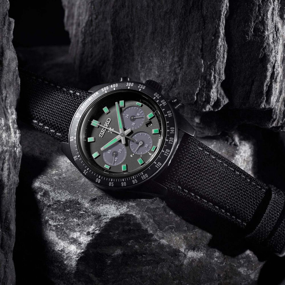 Seiko Prospex Black Series 'Night Vision' Solar Speedtimer Chronograph image number 5