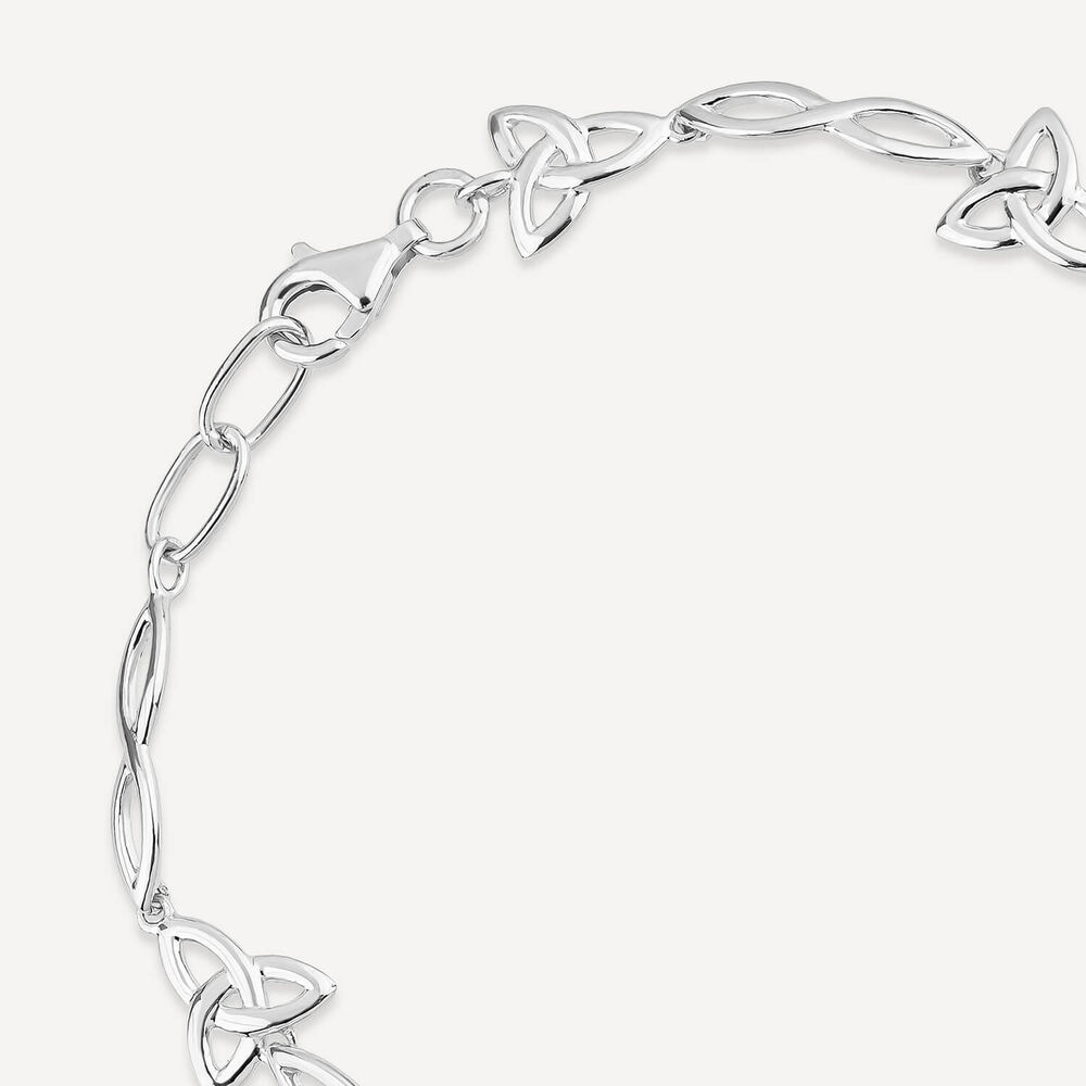 Silver Trinity Knot Bracelet image number 4