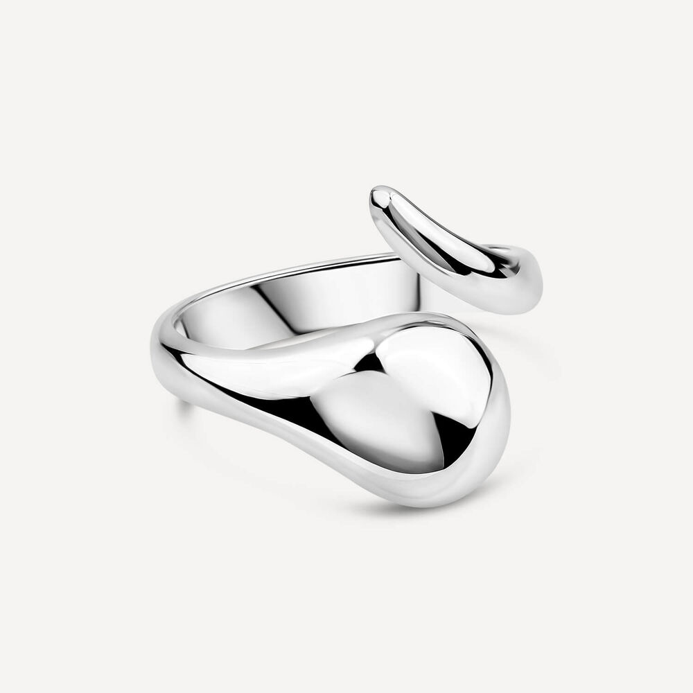 Sterling Silver Open Wrap Bubble Snake Style Ring image number 2