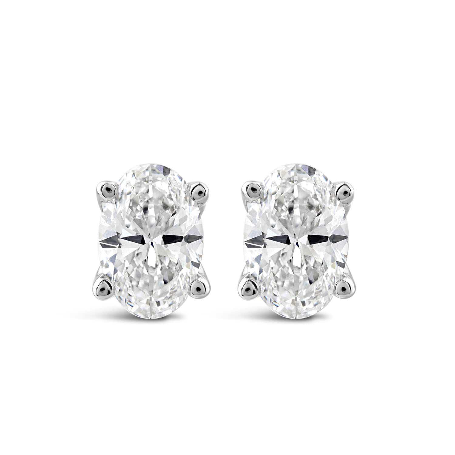 18ct white gold 1ct diamond earrings