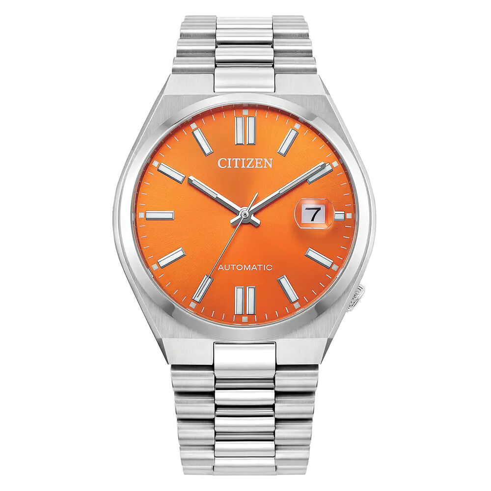 Citizen Tsuyosa 40mm Orange Dial Steel Case Bracelet Watch