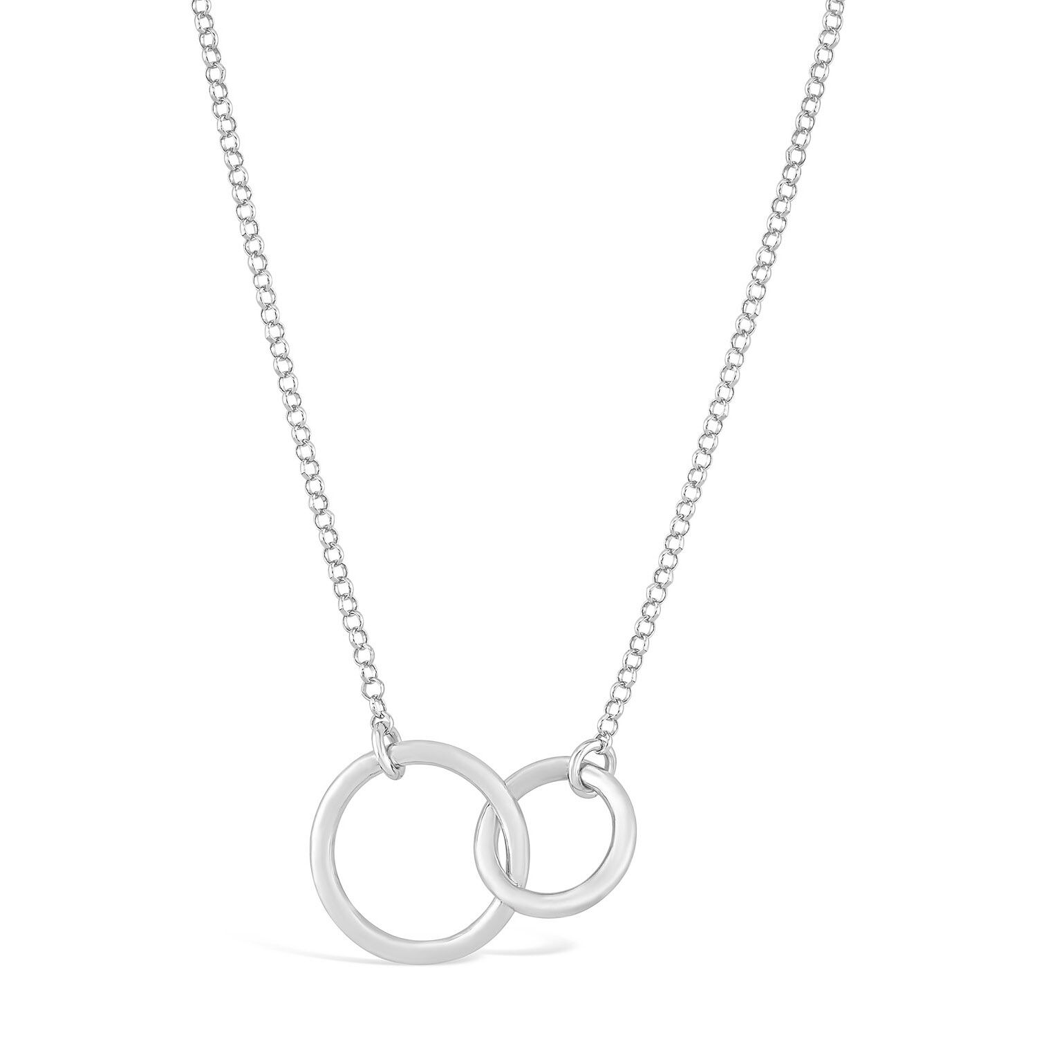 Rocksbox: Sterling Silver Interlocking Circle Necklace by Demifine by  Rocksbox