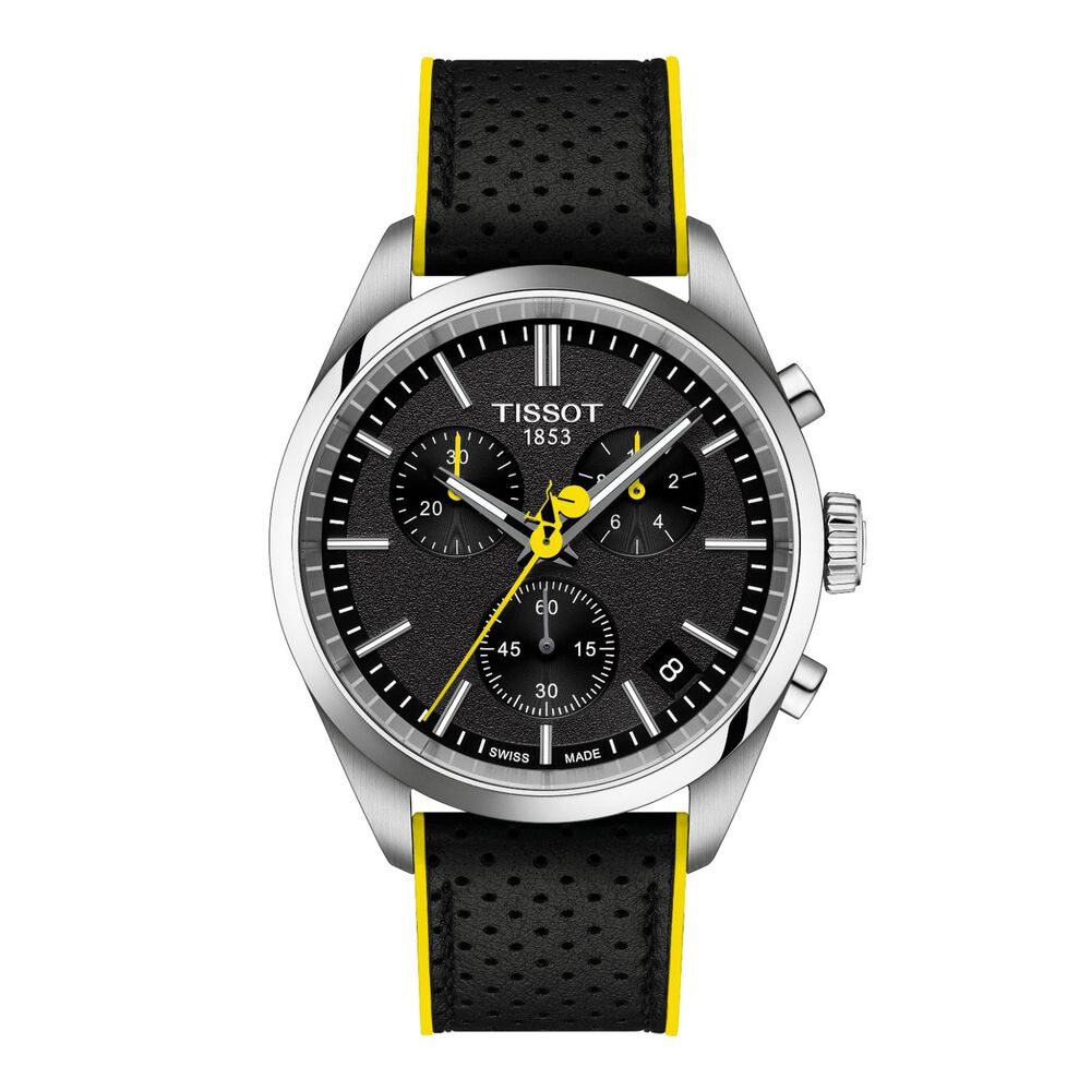 Tissot PR 100 Tour De France Chronograph 40mm Black Dial Steel Bracelet Watch image number 6