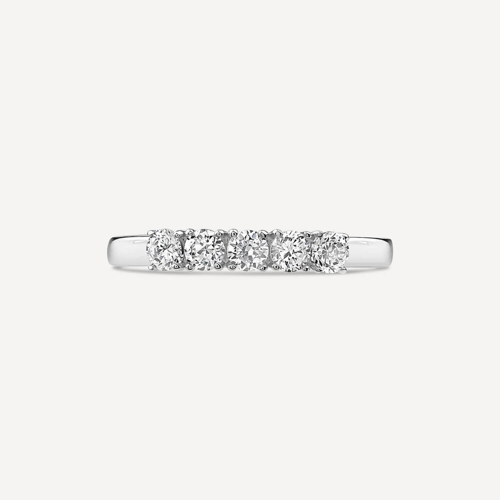 The Orchid Setting 18ct White Gold 5 Stone 0.50ct Diamond Ring