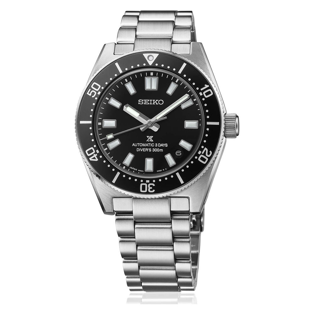 Seiko Prospex 1965 Revival Diver’s 40mm Cove Black Dial Steel Bracelet Watch image number 0