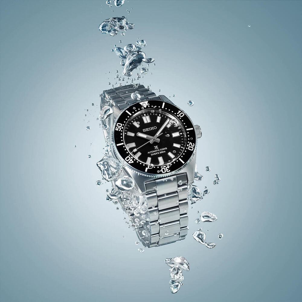 Seiko Prospex 1965 Revival Diver’s 40mm Cove Black Dial Steel Bracelet Watch image number 6