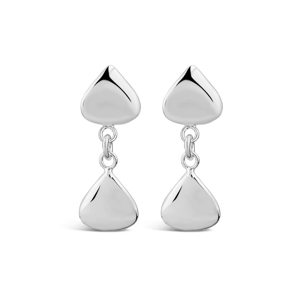 Sterling Silver Double Teardrop Earrings image number 0