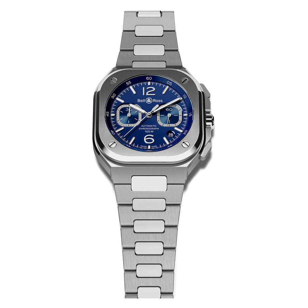 Bell & Ross BR 05 Chrono Blue Steel 42mm Bracelet Watch