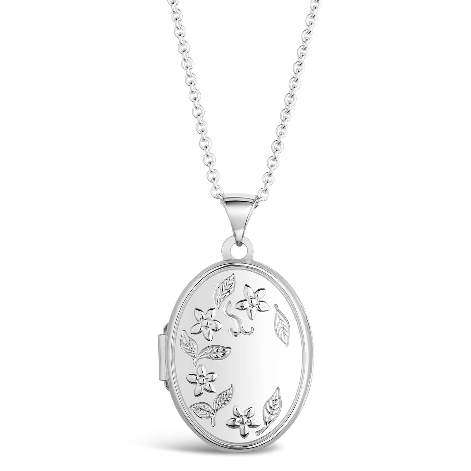 Birth Flower and Photo Heart Locket in Sterling Silver (1 Month, Line and  1-2 Images) | Zales