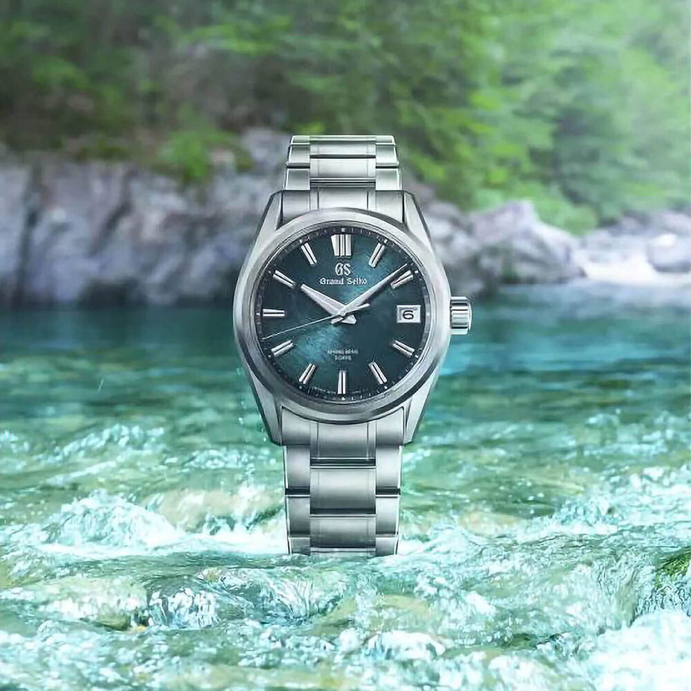 Grand Seiko Evolution 9 'Atera Valley' Spring Drive 40mm Green Dial Titanium Bracelet Watch image number 7