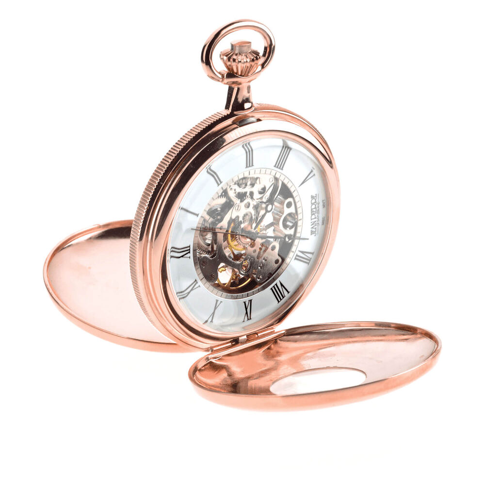  Rose Gold Plated Double Half Hunter card holder Watch