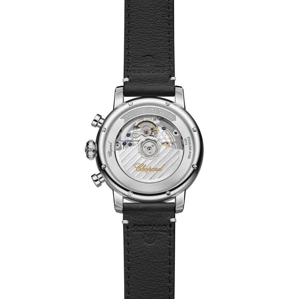 Chopard Mille Miglia 40.5mm Silver Dial Steel Case Black Strap Watch