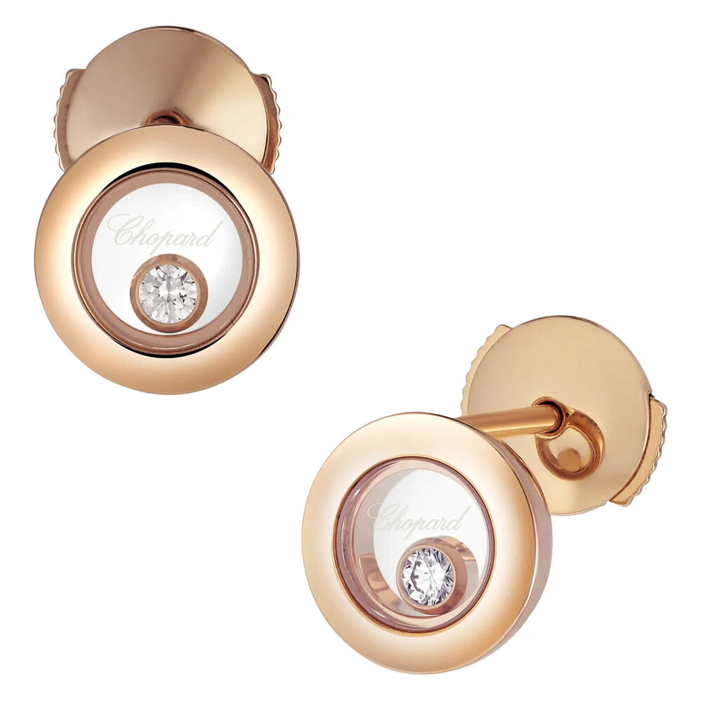 Chopard Happy Diamonds Icons 18ct Rose Gold 0.10ct Diamond Earrings