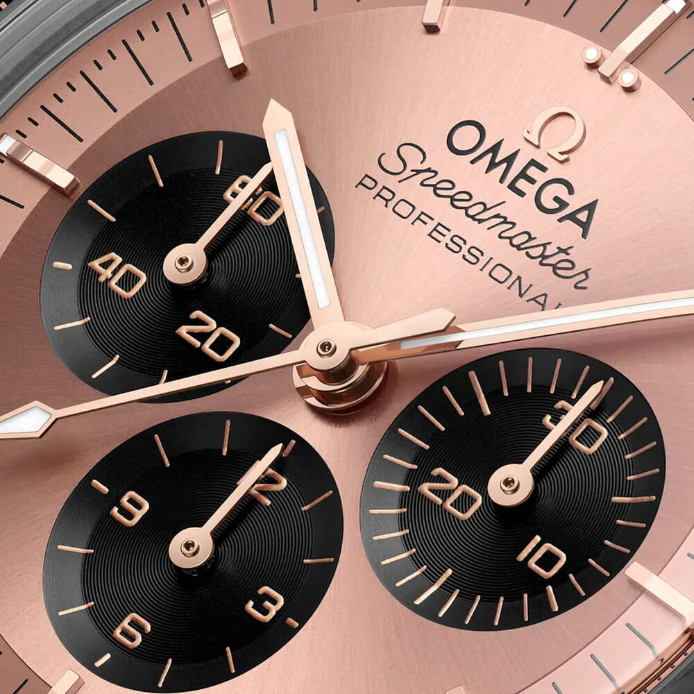 OMEGA Speemaster Moonwatch Professional 42mm Pink Dial Steel & Sedna™ Gold Bracelet Watch image number 3