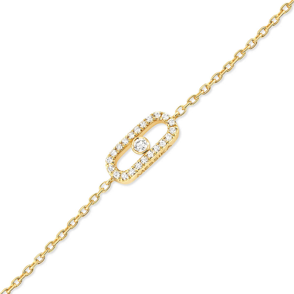 Messika Care(s) 0.07ct Diamond Pave Yellow Gold Bracelet