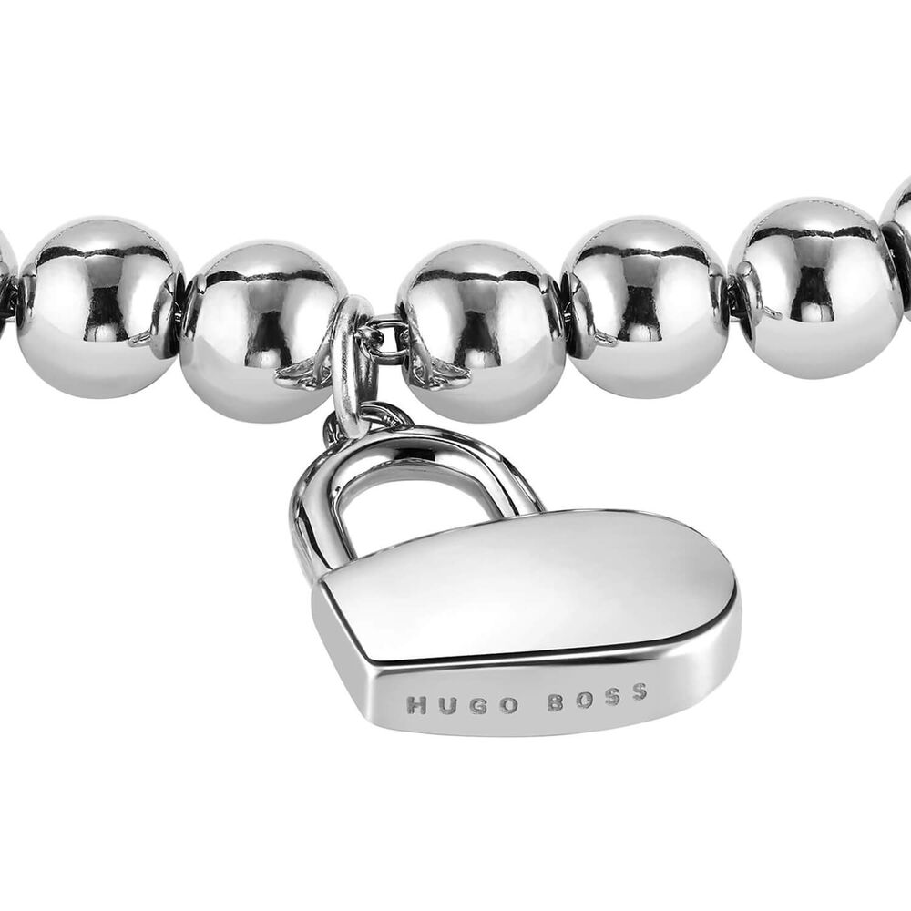 BOSS Ladies Beads Collection Stainless Steel Bracelet